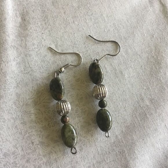 Natural Unakite Earrings NWOT - Picture 7 of 7